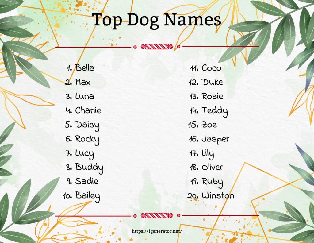 Top Dog Names in 2023