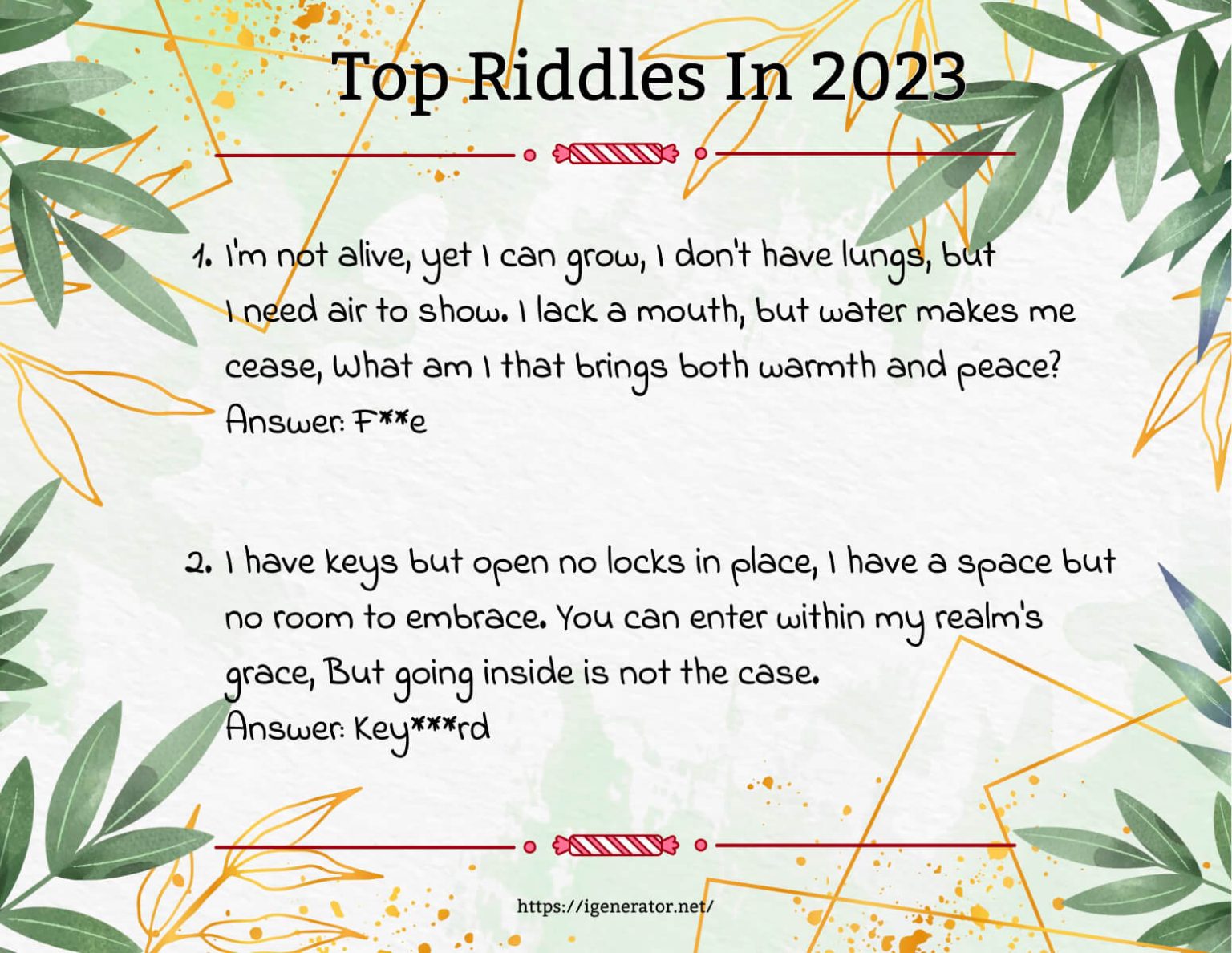 Free Riddle Generator | 200 + Random Riddels