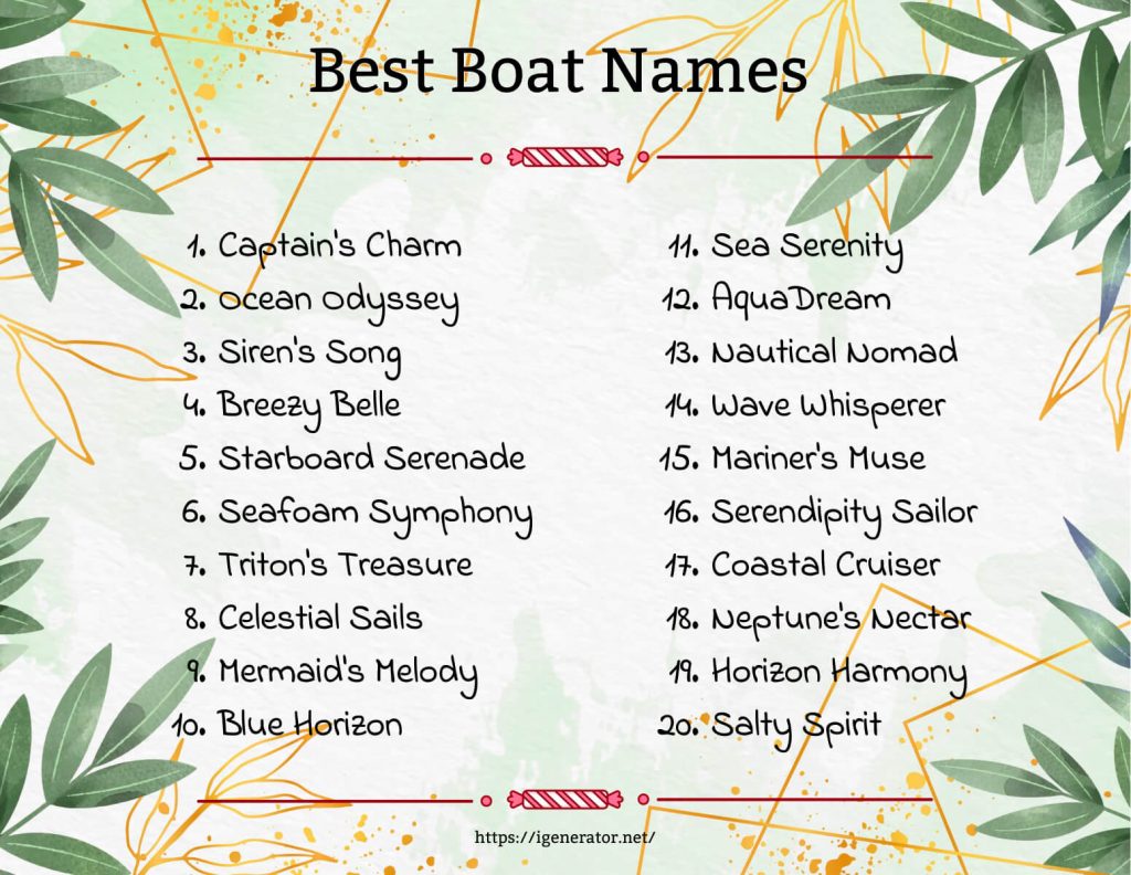 Best Boat Names